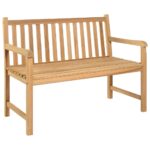 Garden Bench 114cm Solid Teak Wood