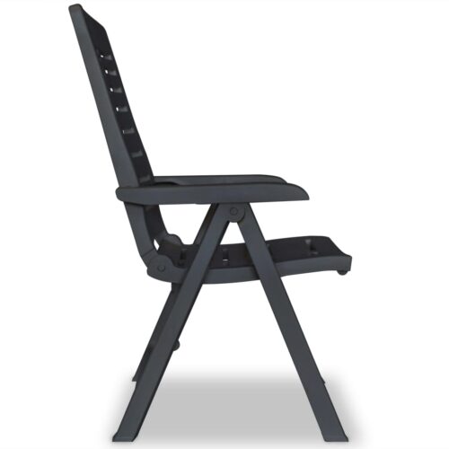 Reclining Garden Chairs 2pcs Plastic Anthracite - Image 4