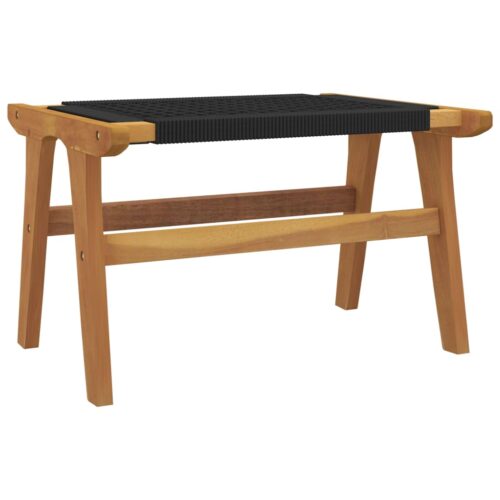 Garden Chair with Footrest Solid Wood Teak Polyester - Image 11