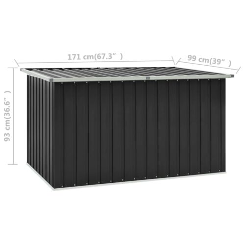 Garden Storage Box Anthracite 171x99x93cm - Image 8