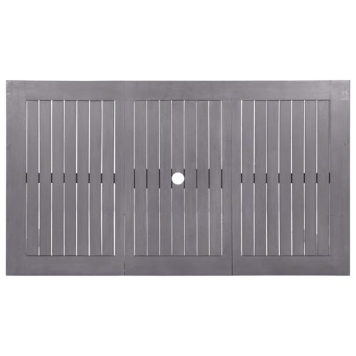 Garden Table Grey Wash 140x80x74cm Solid Acacia Wood - Image 4