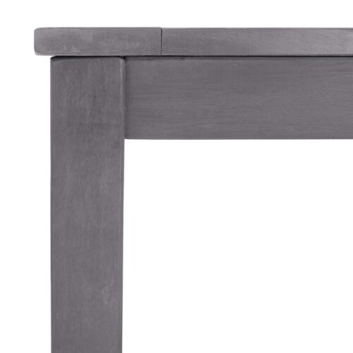 Garden Table Grey Wash 140x80x74cm Solid Acacia Wood - Image 5