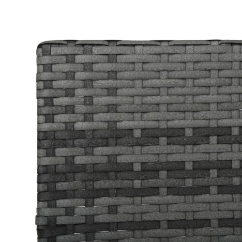 Sun Lounger with Cushion Poly Rattan Grey - Image 6