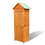 Garden Storage Cabinet Brown 42.5x64x190cm
