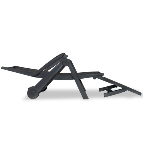 Portable Folding Outdoor Sun Lounger Garden Patio Pool Camping Beach Chair Anthracite - Image 3