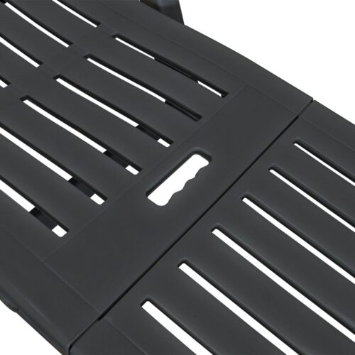 Portable Folding Outdoor Sun Lounger Garden Patio Pool Camping Beach Chair Anthracite - Image 5