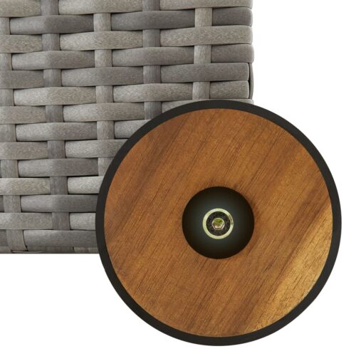Garden Storage Box Grey 120x65x115cm Poly Rattan - Image 7