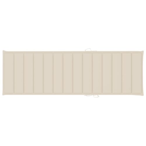 Garden Sun Lounger with Cushion Solid Acacia Wood - Image 9