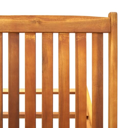 Garden Sun Lounger with Cushion Solid Acacia Wood - Image 8