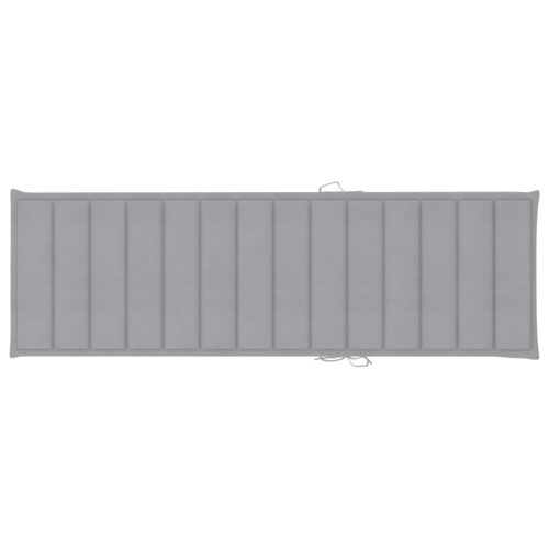 Garden Sun Lounger with Cushion Solid Acacia Wood - Image 9