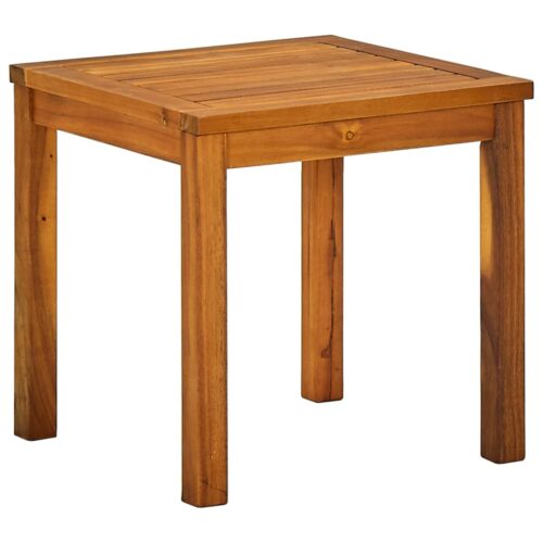 Sun Lounger with Table Solid Acacia Wood Textilene - Image 6