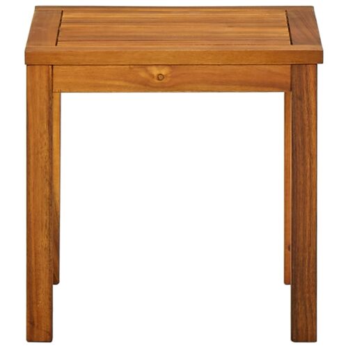 Sun Lounger with Table Solid Acacia Wood Textilene - Image 7