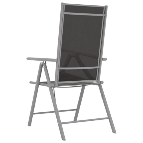 Folding Garden Chairs 4pcs Textilene Black - Image 6