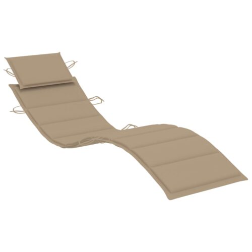 Garden Outdoor Lounger Set Table Sun Pool Patio Chairs Cushion Solid Acacia Wood - Image 6