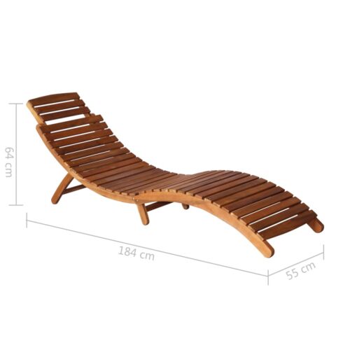 Garden Outdoor Lounger Set Table Sun Pool Patio Chairs Cushion Solid Acacia Wood - Image 7