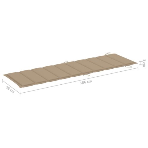 Garden Outdoor Lounger Set Table Sun Pool Patio Chairs Cushion Solid Acacia Wood - Image 9