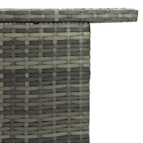 Garden Bar Table Grey 120x55x110cm Poly Rattan - Image 6