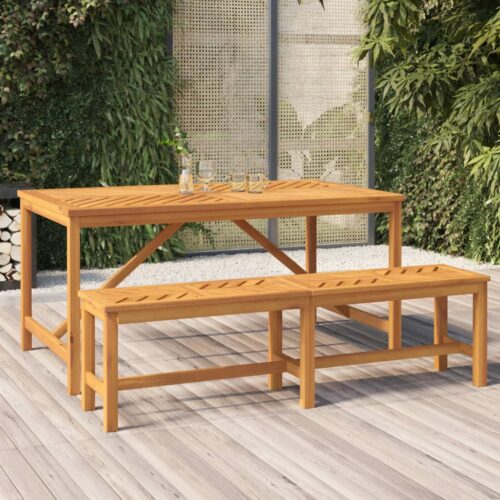 Garden Dining Table 150x90x74cm Solid Wood Acacia - Image 8