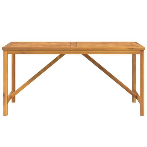 Garden Dining Table 150x90x74cm Solid Wood Acacia - Image 3