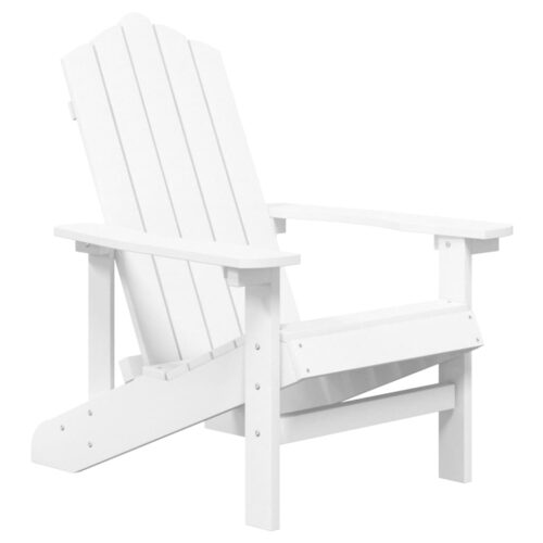 Garden Adirondack Chair with Table HDPE White - Image 3