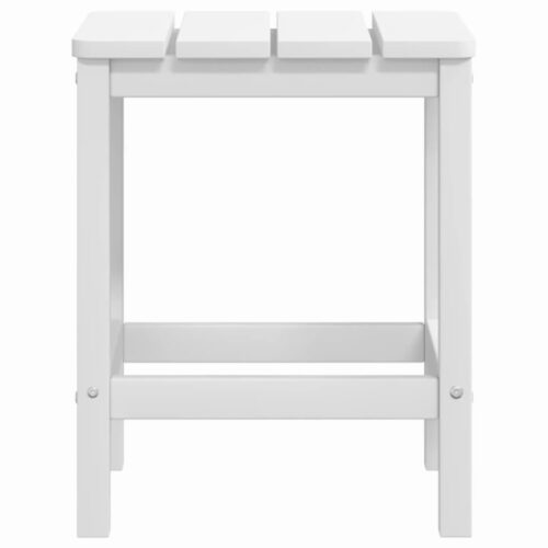 Garden Adirondack Chair with Table HDPE White - Image 6