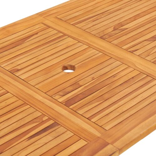 Folding Garden Table 160x80x75cm Solid Teak Wood - Image 5