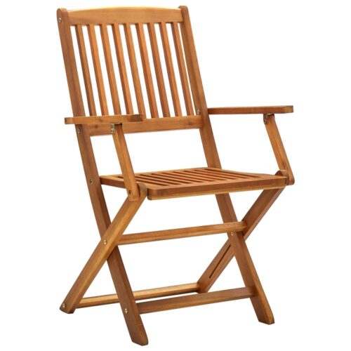 Folding Outdoor Chairs 4pcs Solid Acacia Wood