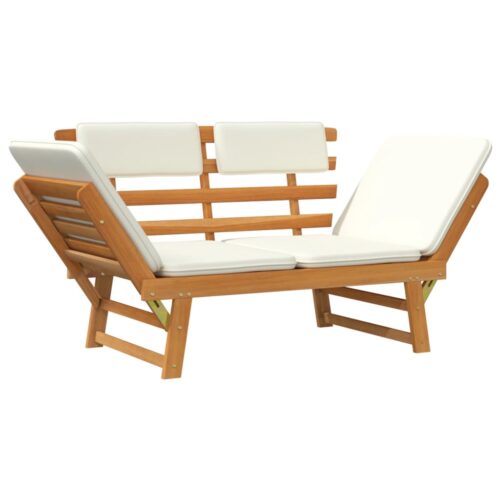 Garden Bench with Cushions 2-in-1 190cm Solid Acacia Wood - Image 9