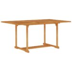 Garden Table 150x90x75cm Solid Teak Wood