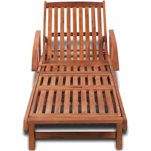 Sun Lounger Solid Acacia Wood - Image 2