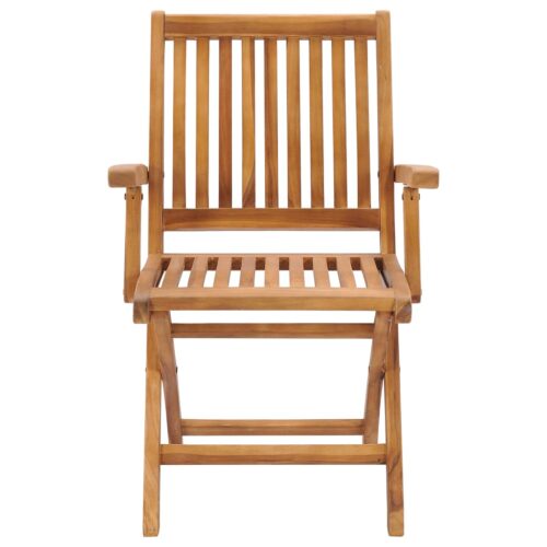 Garden Chairs 2pcs with Anthracite Cushions Solid Teak Wood - Image 5