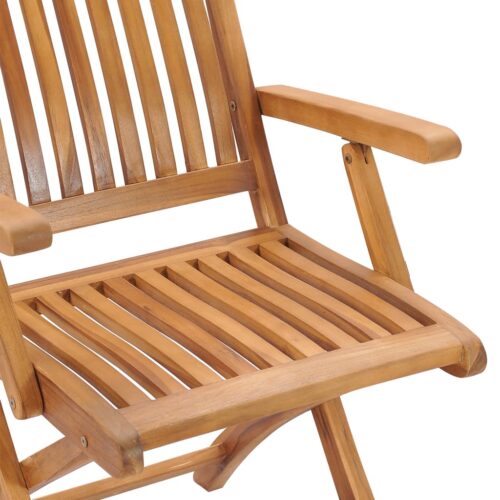Garden Chairs 2pcs with Anthracite Cushions Solid Teak Wood - Image 6