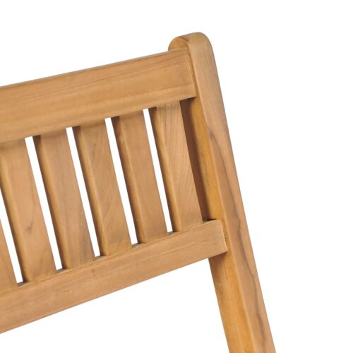 Folding Outdoor Bar Stools 2pcs Solid Teak Wood - Image 8