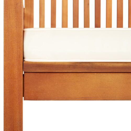 Garden Dining Chairs with Cushions 2pcs Solid Acacia Wood - Image 6