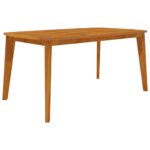 Garden Table 160x90x75cm Solid Wood Acacia