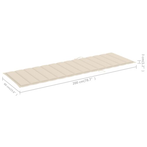 Garden Outdoor Lounger Patio Sun Pool Chair Wheels Cushions Solid Acacia Wood - Image 11
