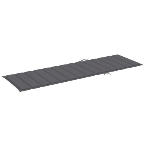 Garden Sun Lounger with Cushion Solid Acacia Wood - Image 2