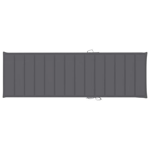 Garden Sun Lounger with Cushion Solid Acacia Wood - Image 3