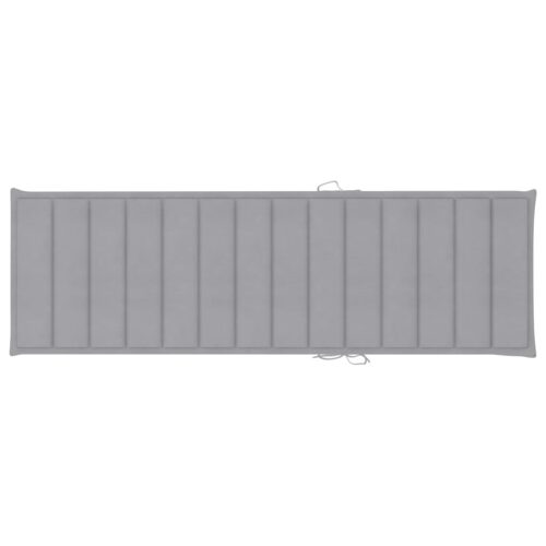 Garden Sun Lounger with Cushion Solid Acacia Wood - Image 3