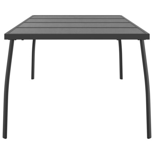 Garden Table Anthracite 200x100x72cm Steel Mesh - Image 4