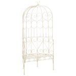 Garden Bench 95cm Iron Antique White