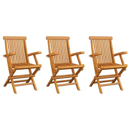 Garden Chairs 3pcs Solid Teak Wood - Image 6