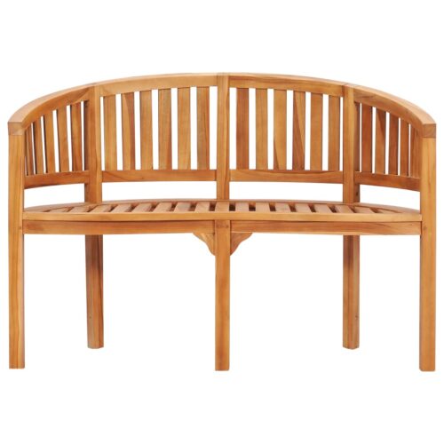 Banana Bench 120cm Solid Teak Wood - Image 2
