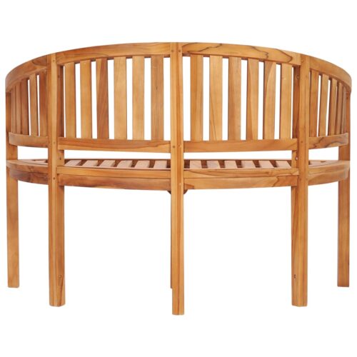 Banana Bench 120cm Solid Teak Wood - Image 4