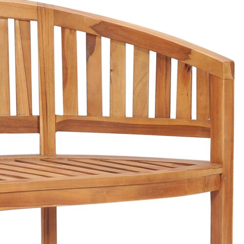 Banana Bench 120cm Solid Teak Wood - Image 5