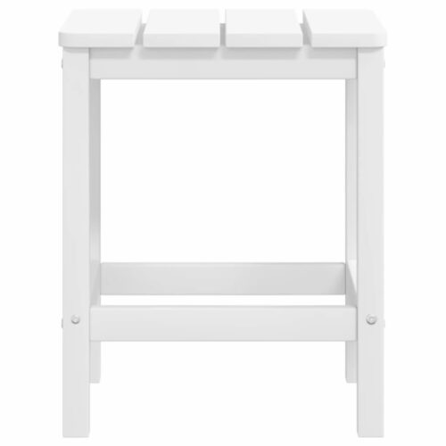Garden Adirondack Chair with Footstool Table HDPE White - Image 6