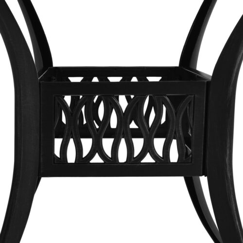 Garden Table Black 90x90x74cm Cast Aluminium - Image 4