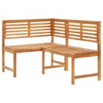 Garden Corner Bench 140cm Solid Acacia Wood