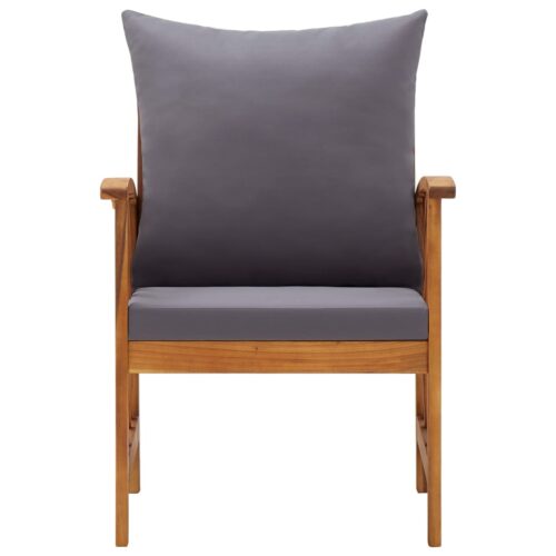 Garden Chairs with Cushions 2pcs Solid Acacia Wood - Image 3