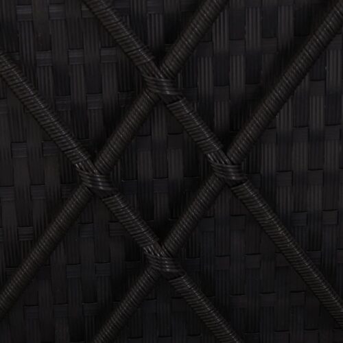 Sun Lounger with Cushion Poly Rattan Black - Image 7